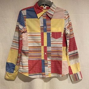 J.Crew Ladies Colorblock L/S. Vintaged.